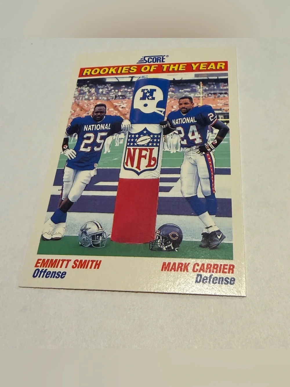 Emmitt Smith/Mark Carrier 1991 Score Rookies of the Year Football Card Vintage